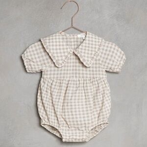 Noralee Camille Romper Dove Check Size 2
